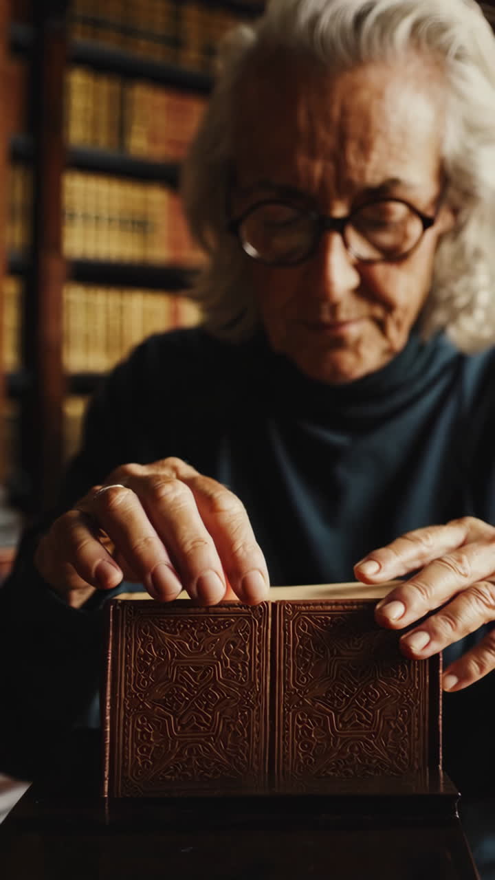 An Antique Library and a Book Lover