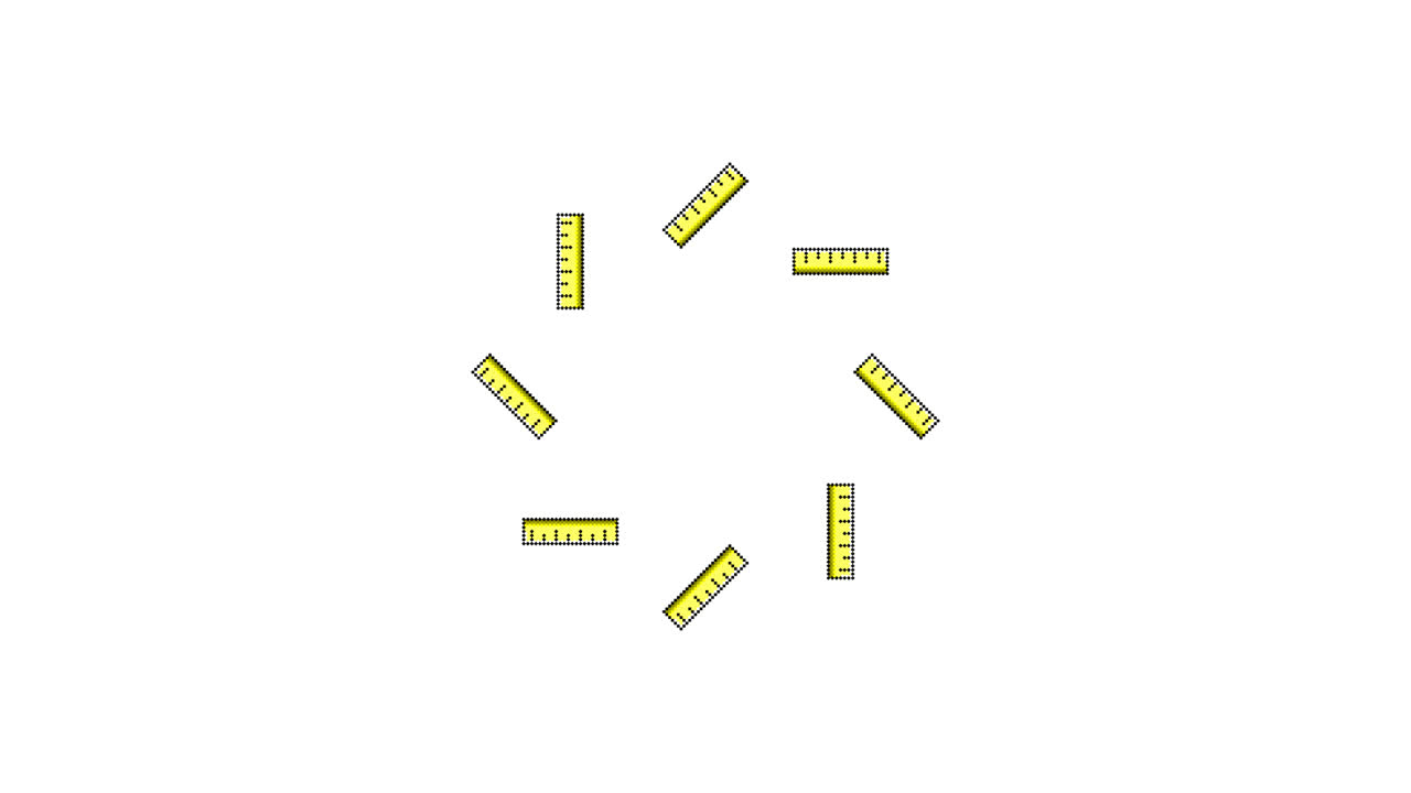 Pixel Art Ruler Spinning Circle Animated Overlay Transparent 30fps (3)