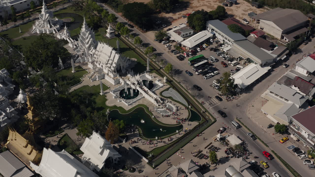 Aerial View of Wat Rong Khun, Thailand