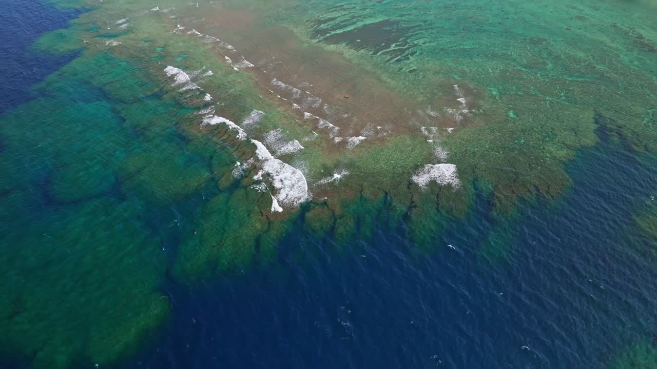 일본 오키나와 의 산호초 의 파노라마 사진