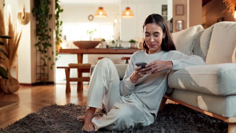 woman having a video call at home