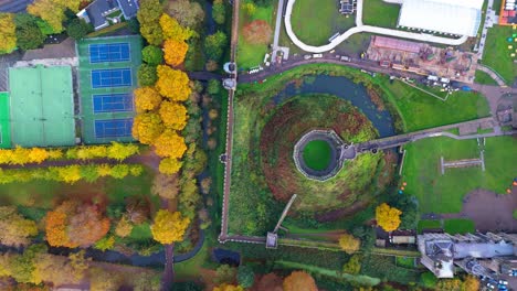 birdseye view, cardiff castle, historic fortress, norman stronghold