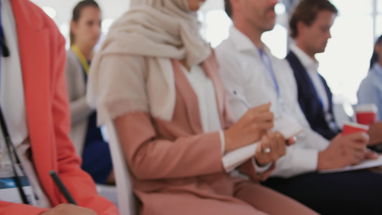 Side view of businessmen during a meeting
