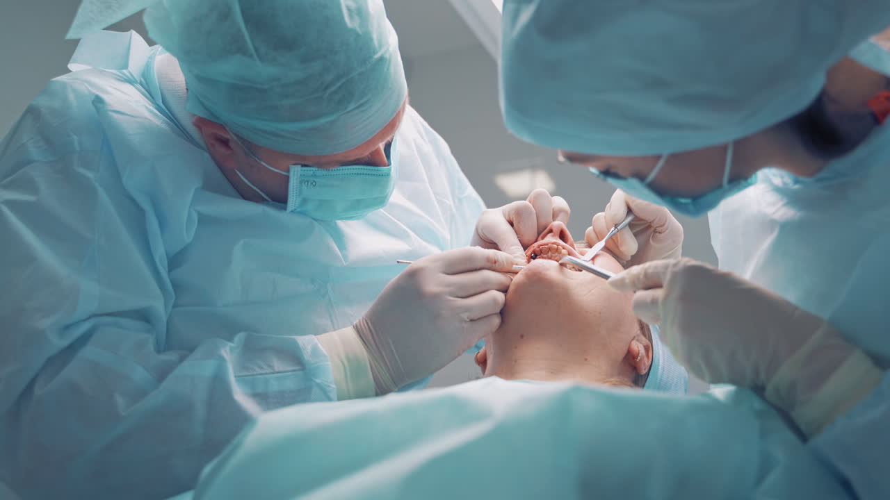 Dental implant surgery. Oral surgery