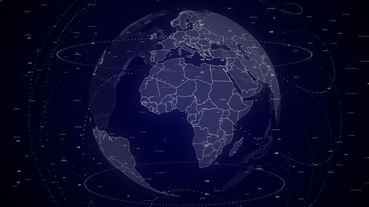 globo digital girando, haciendo zoom en el país de nigeria