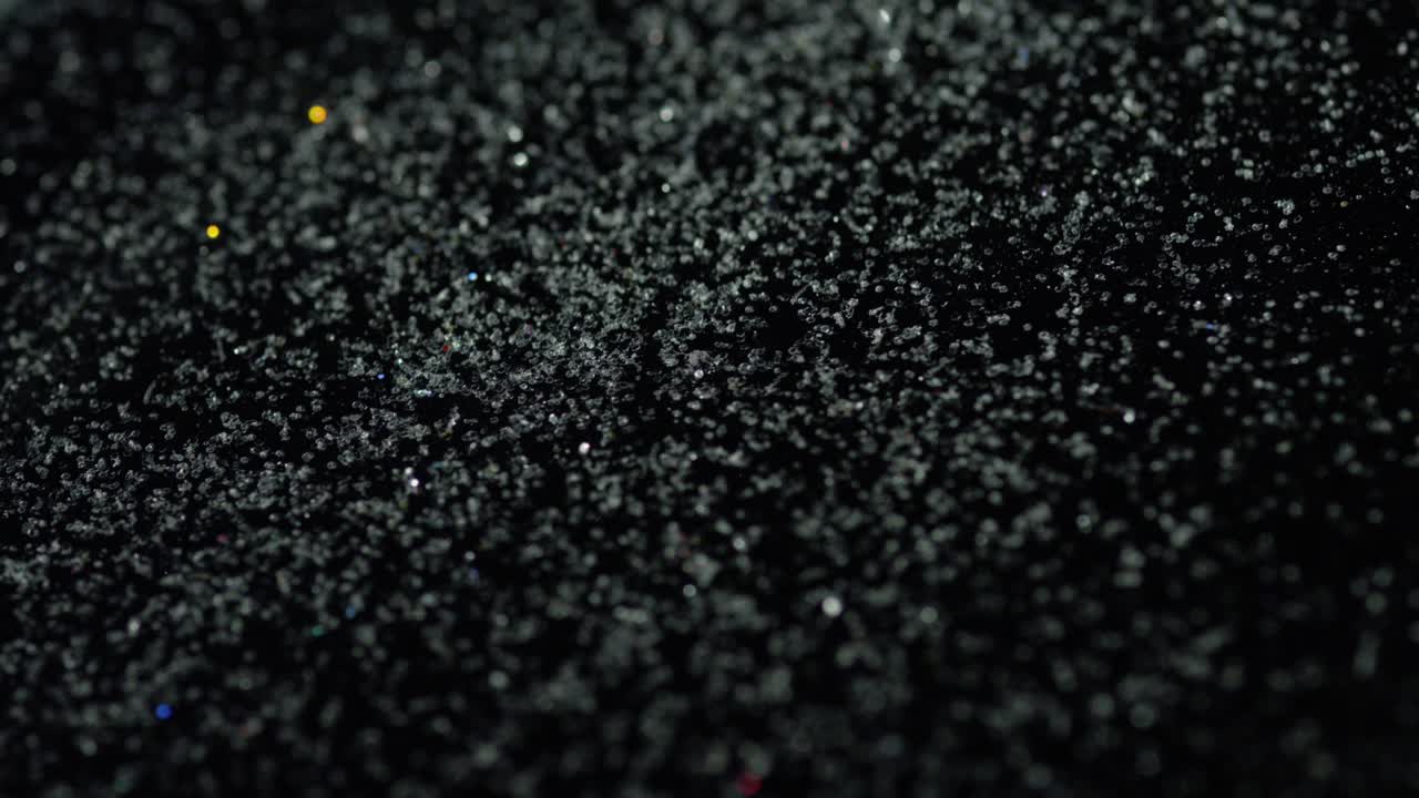 primer plano de brillo negro