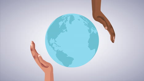 stop de racistische campagne met afrikaanse handen die de aarde opheffen.
