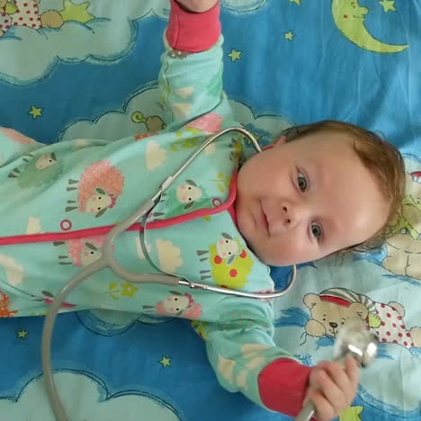little boy with a stethoscope