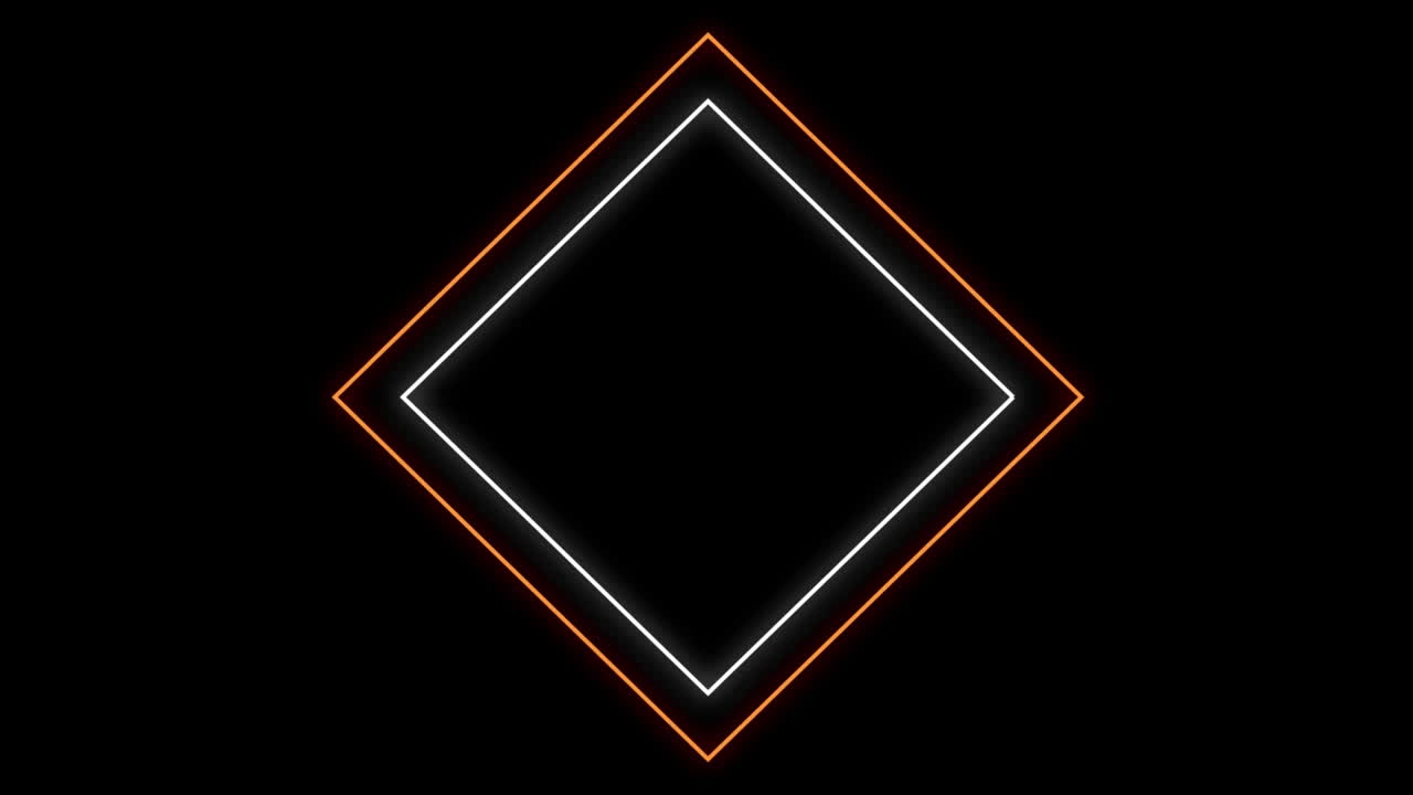 검은색 배경 위에 다채로운 기하학적 모양의 애니메이션