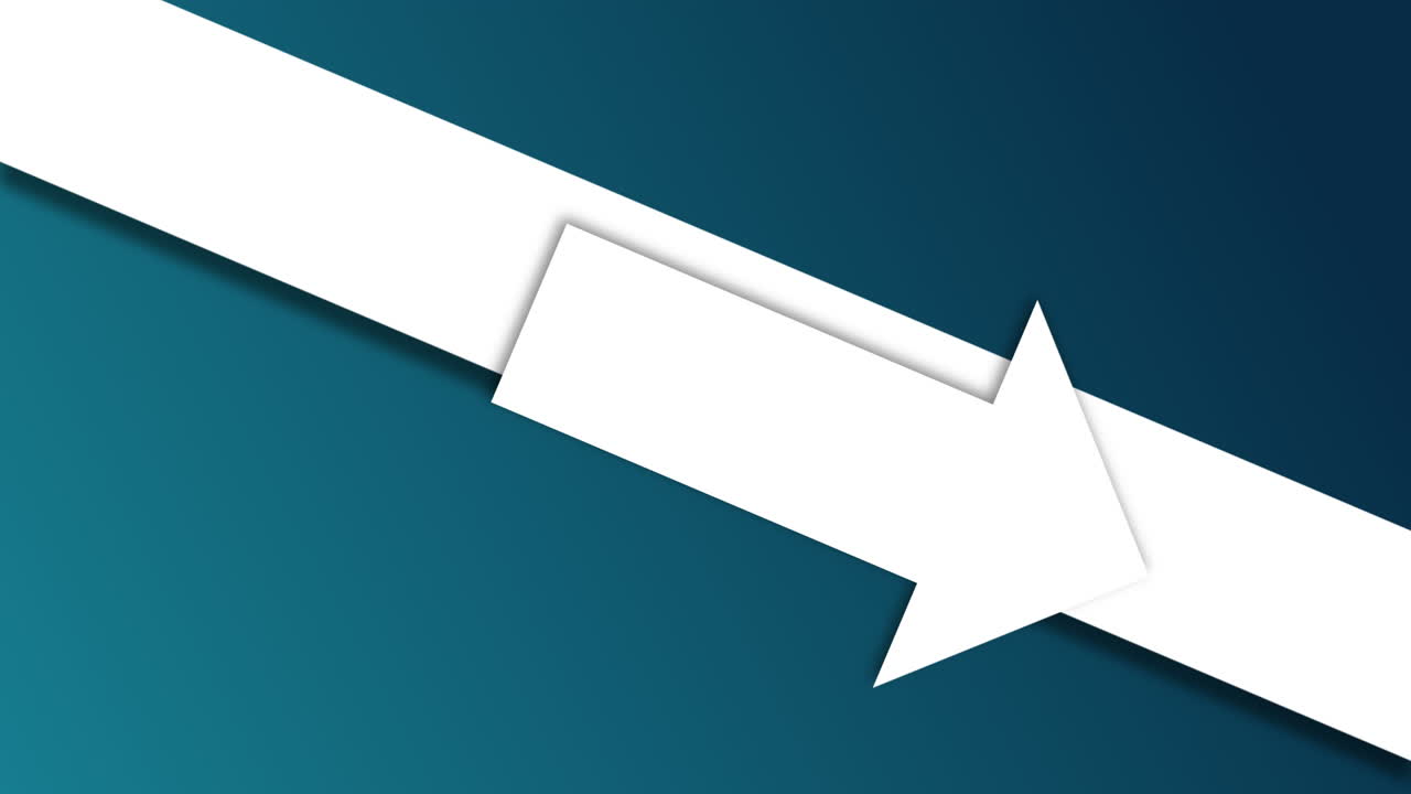 animación de una flecha blanca en una franja blanca que apunta hacia abajo