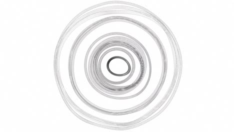 patrón circular abstracto en escala de gris
