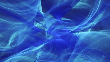 ondas y ondas fractales azules del océano abstracto, animación de bucle sin fin