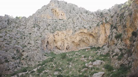 mountainous landscape with cave