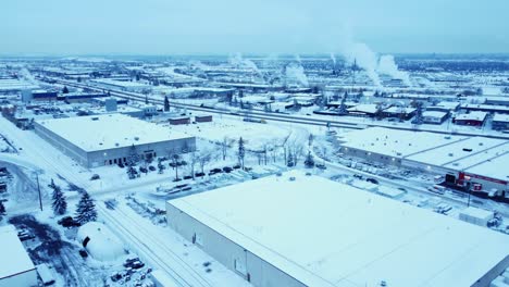 frozen canada pacific rails area in calgary during winter