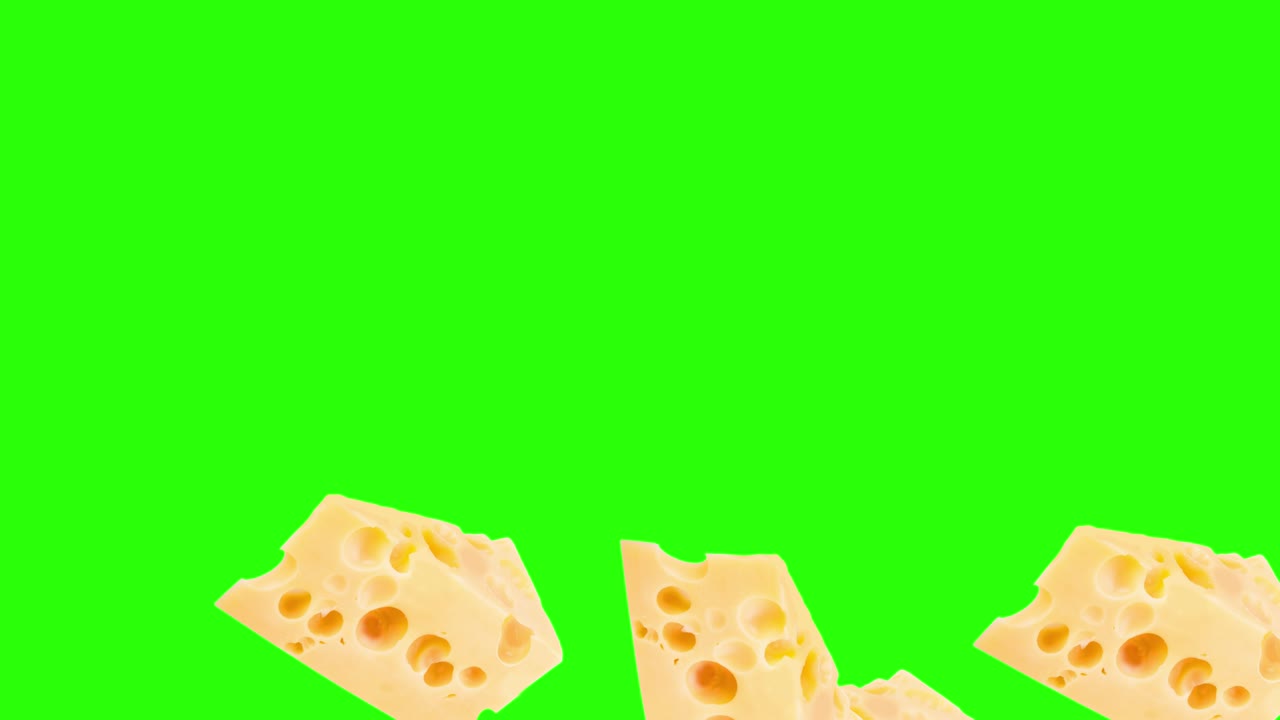 las rebanadas de queso animación elemento de fuente gráfica, clave de croma