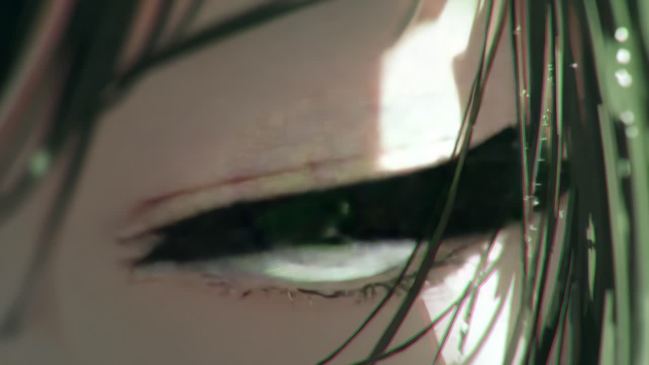 An Intriguing Close-Up of a Futuristic Green Monochrome Eye Embedded with Digital Data, Capturing the Essence of Technology and Humanity Intertwined in a Visionary Landscape of Pixels and Code