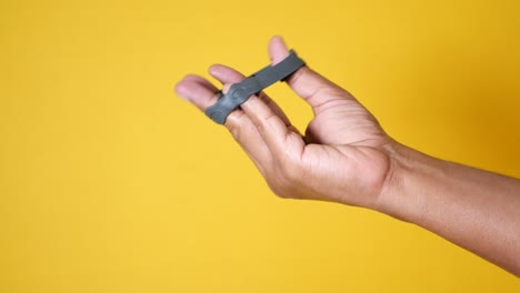 hand exercise with finger exerciser