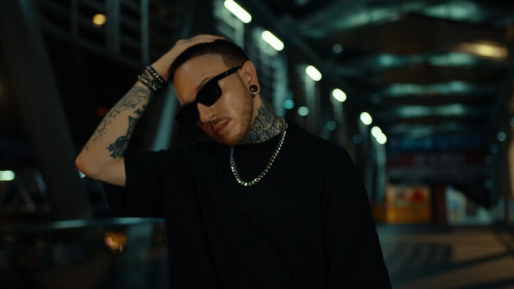 Urban Street Style Portrait at Night