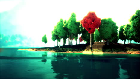 el colorido bosque de la isla