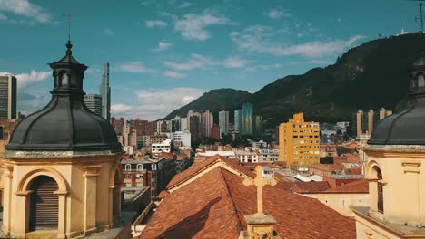 Front-view-of-"The-Church-of-San-Agustín"-in-Bogotá,-Colombia