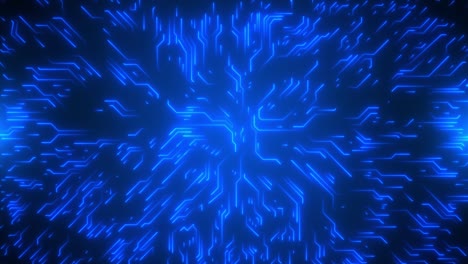 animación digital de bucle 4k de las conexiones de red de datos del ciberespacio.