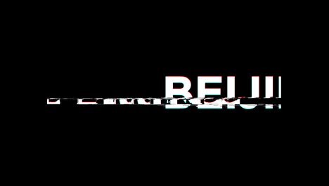 beijing glitch effect text digital tv distortion 4k loop animation