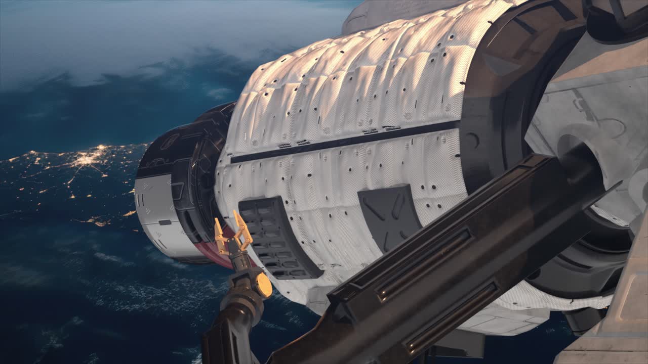 nave espacial en órbita