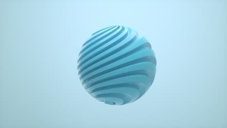 blue organic shape 3d wavy sphere isolated on color background. trend design 3d render infinite loop