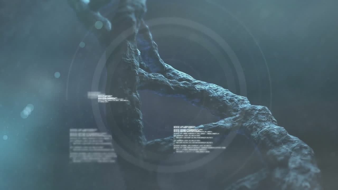 디지털 데이터 프로세싱의 애니메이션 dna 스트랜드