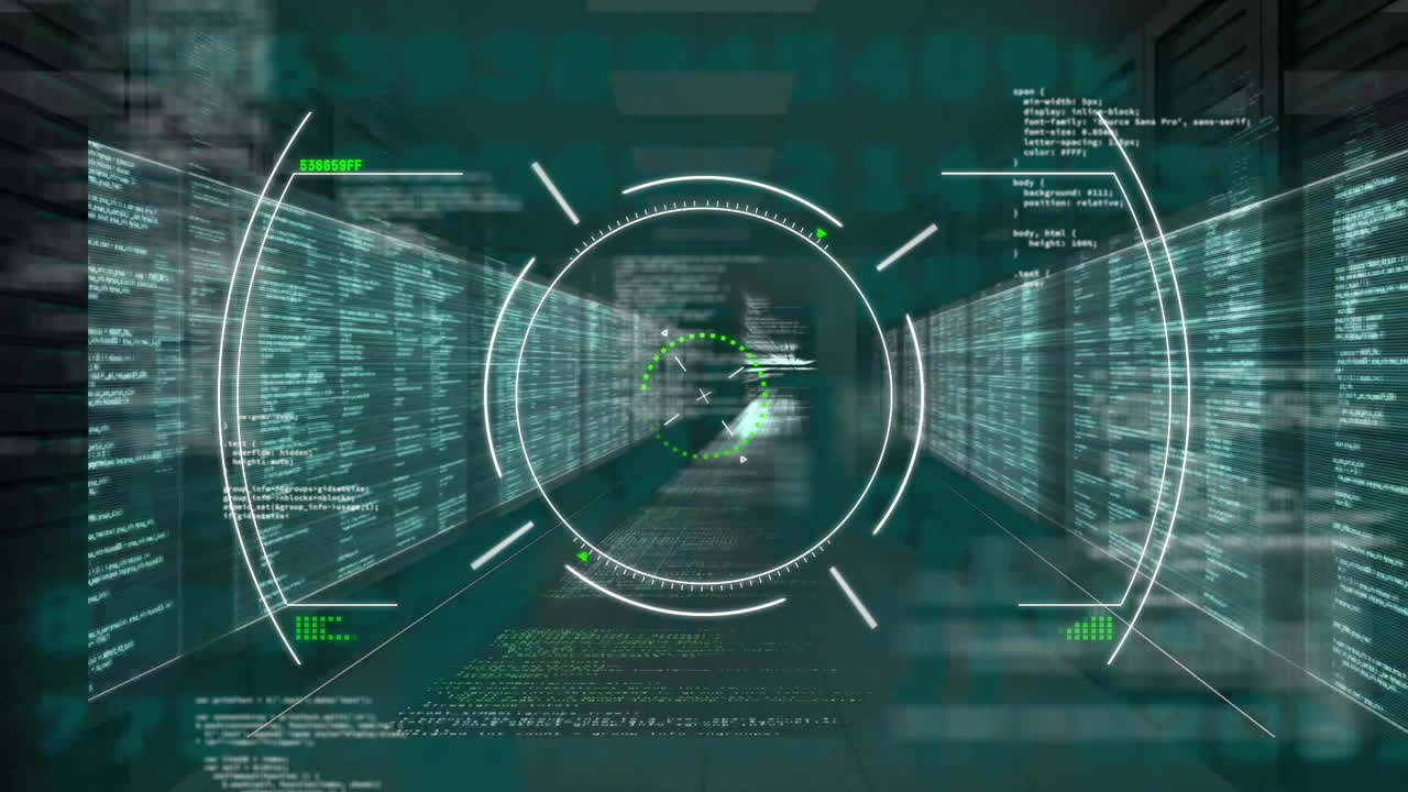 Animation of scope and data processing over computer servers