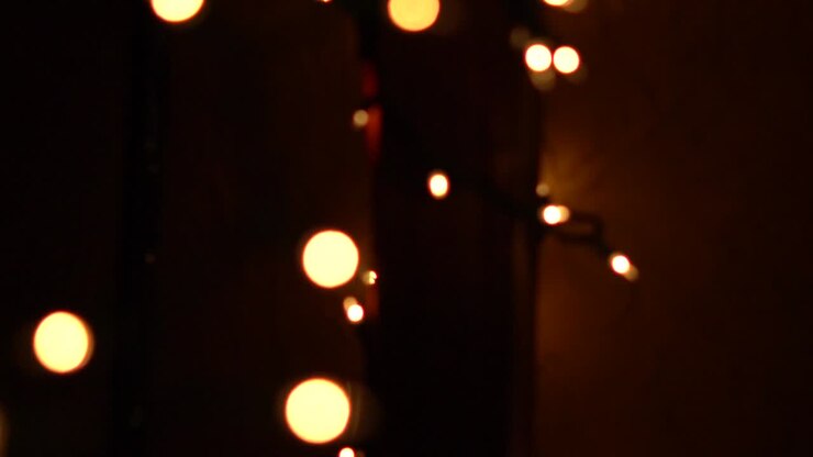 slow motion christmas lights free footage