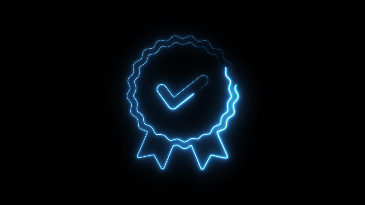 Glowing Check Mark Badge
