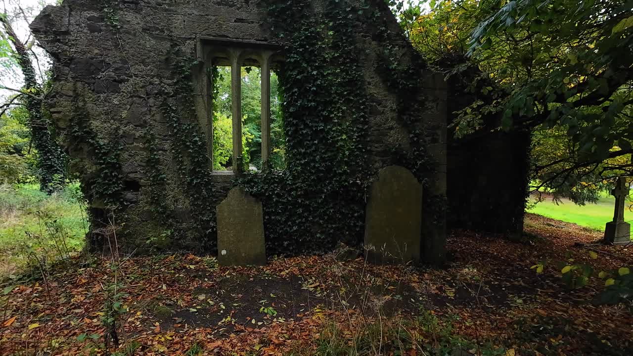 Exploring the Ruins of an Old Church and Cemetery