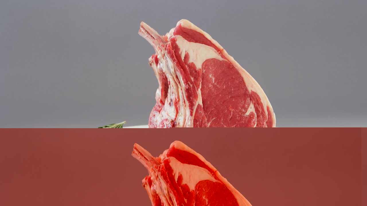 소고기 갈비 ⁇ 와 보드에 있는 재료