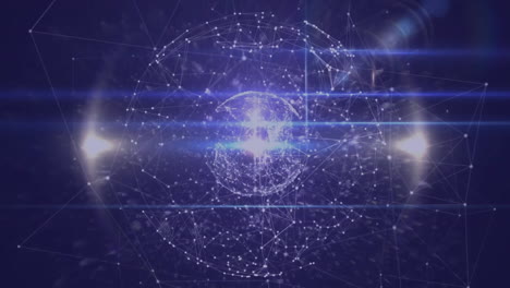 animación de la red de conexiones en todo el mundo