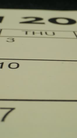 calendar with marked dates