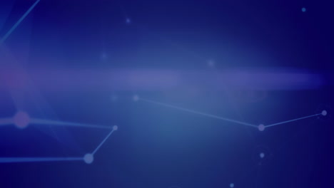 una animación digital de una red de conexiones contra un fondo azul
