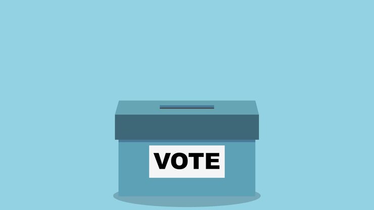 Animazione grafica: voto elettorale, inserimento della scheda nell'urna (Loop 4k).