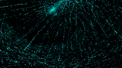 conexión de puntos 4k con torsión y movimiento de flujo de partículas para fondo abstracto de futurística y tectología