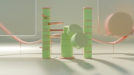 abstract minimalist 3d render