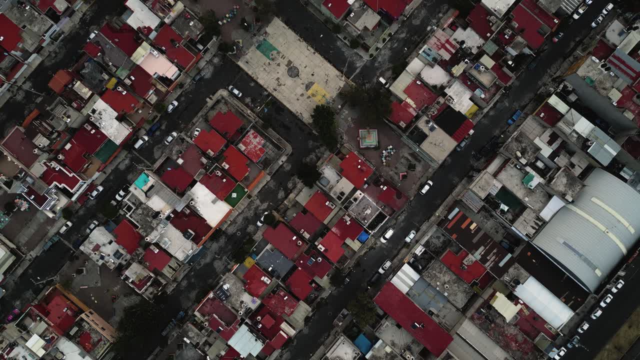 멕시코 주 에카테페크 시의 항공 영상