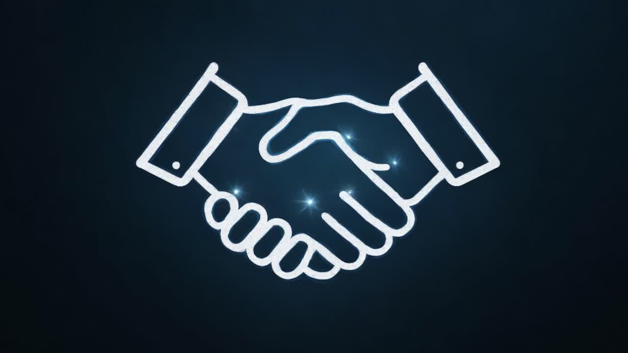A Symbolic Representation of Cooperation and Partnership: The Iconic Handshake Signifying Trust, Commitment, and Mutual Agreement Between Two Individuals in A Professional or Personal Context