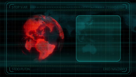 el holograma futurista del globo rojo