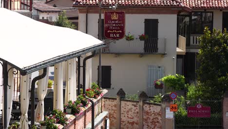 a charming cafe with outdoor seating