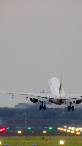 airplane landing at airport