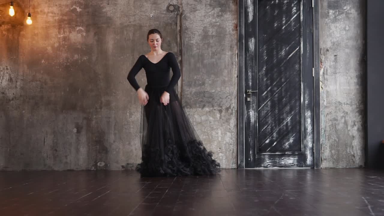 스튜디오에서 발레 댄서