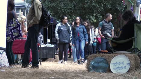 bustling outdoor market scene