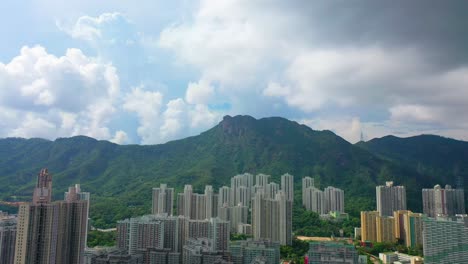 residential area under the lion rock, kowloon, hong kong