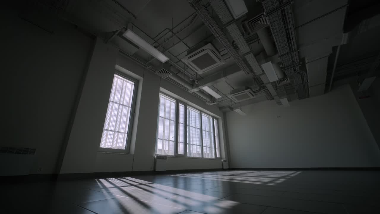 Empty warehouse wall or commercial area, industrial background