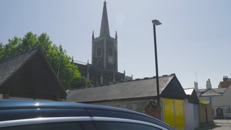 Tower-Of-Church-of-St-Nicholas-In-Harwich,-Essex,-England